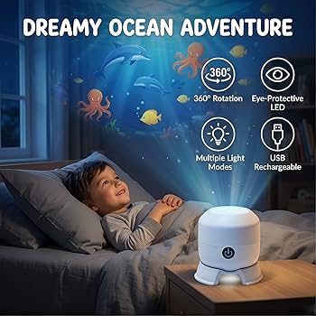 Dynamic Rotating LED Projector Light