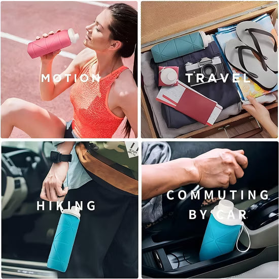 Premium Foldable Silicone Water Bottle 600ML