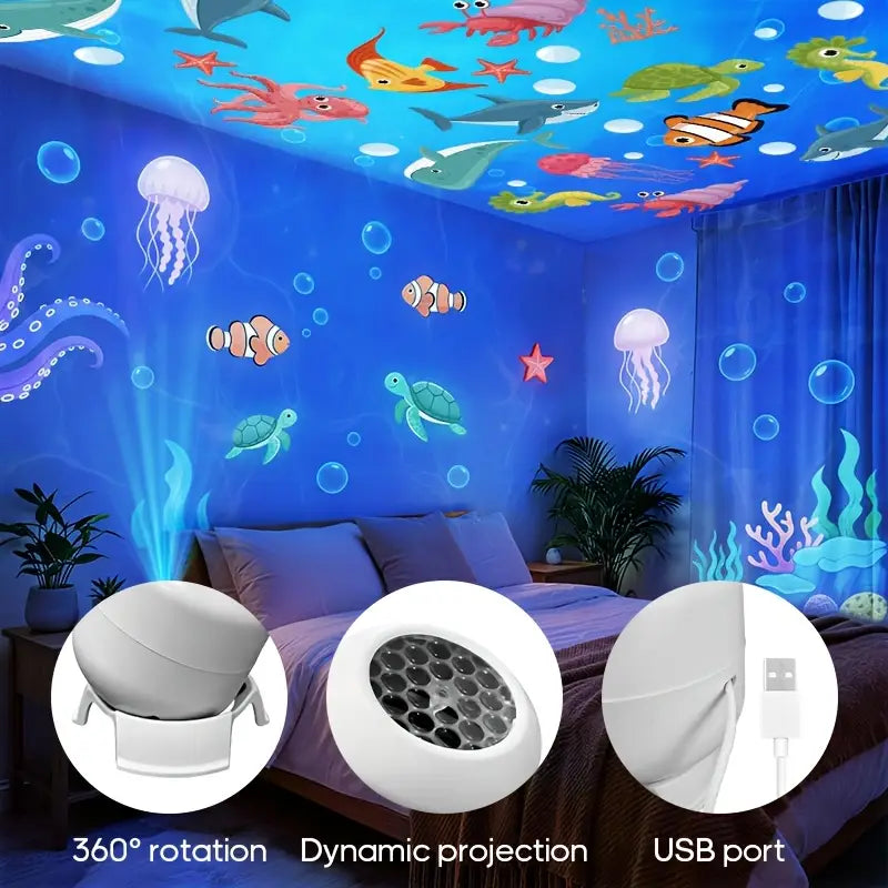 Dynamic Rotating LED Projector Light
