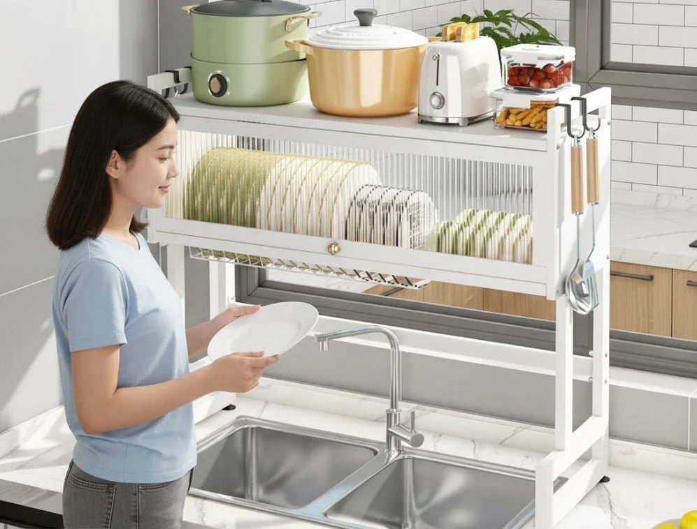Kitchen Sink Dish Rack Cabinet