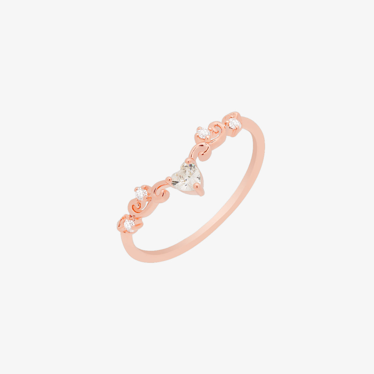 Elegant heart ring